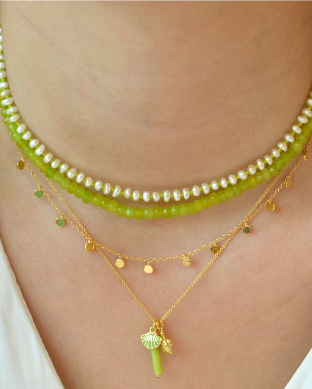 Collar Green Quartz