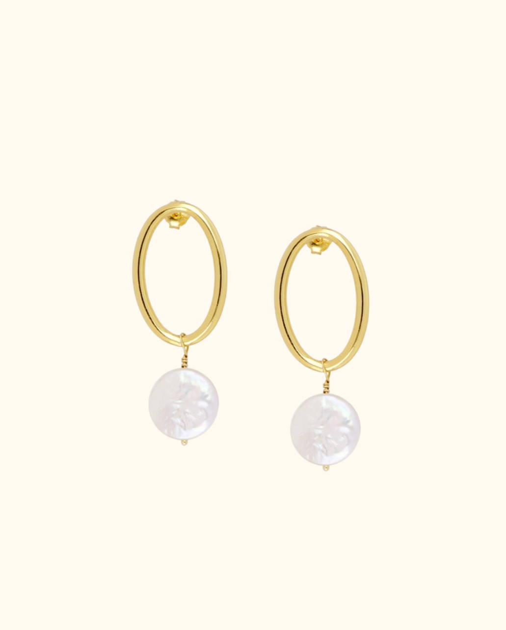 Pendientes Perlas Oval