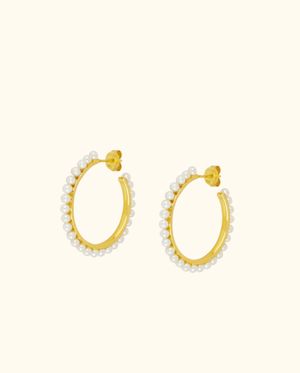 Pendientes Pearl Hoops