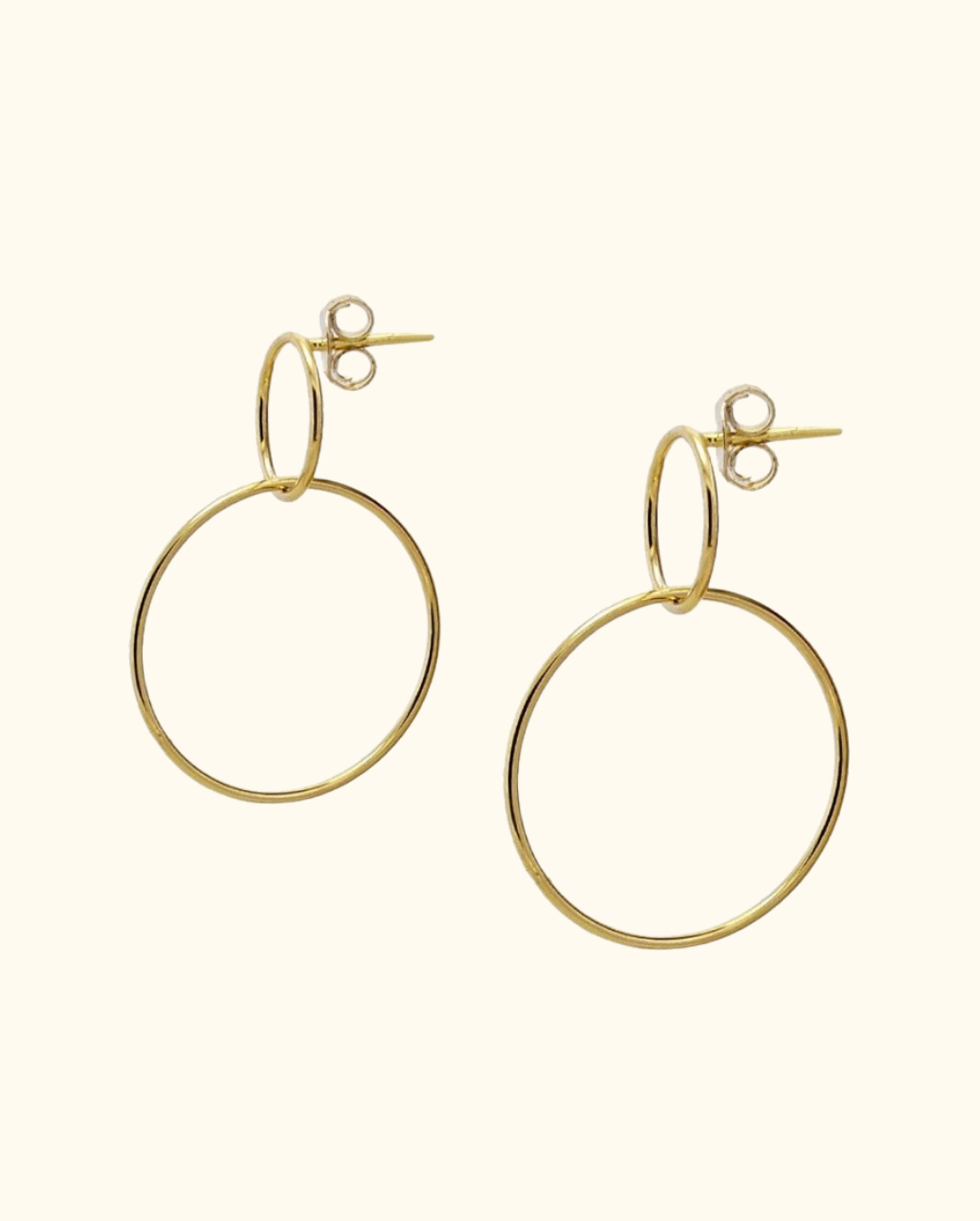 Pendientes double hoops