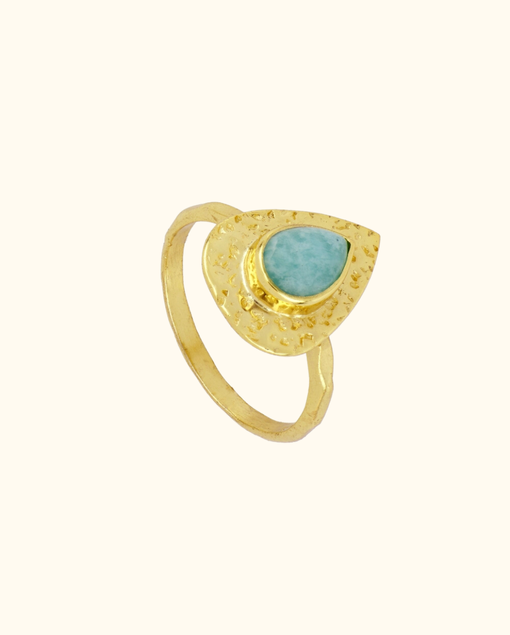 Anillo Amazonite Drop